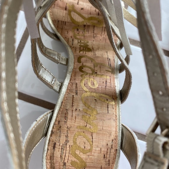 Sam Edelman shoes size 10  gold  3" heels - Picture 6 of 7